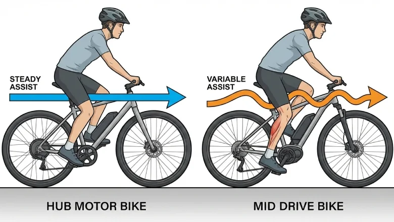 how a hub motor vs mid drive feels to pedal